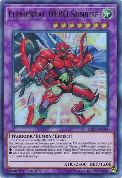 YuGiOh Legendary Duelists Magical Hero Elemental HERO Sunrise LED6