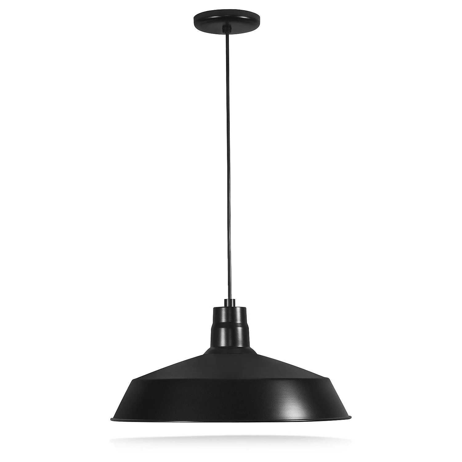 17inch Industrial Black Pendant Barn Light Fixture with 10ft