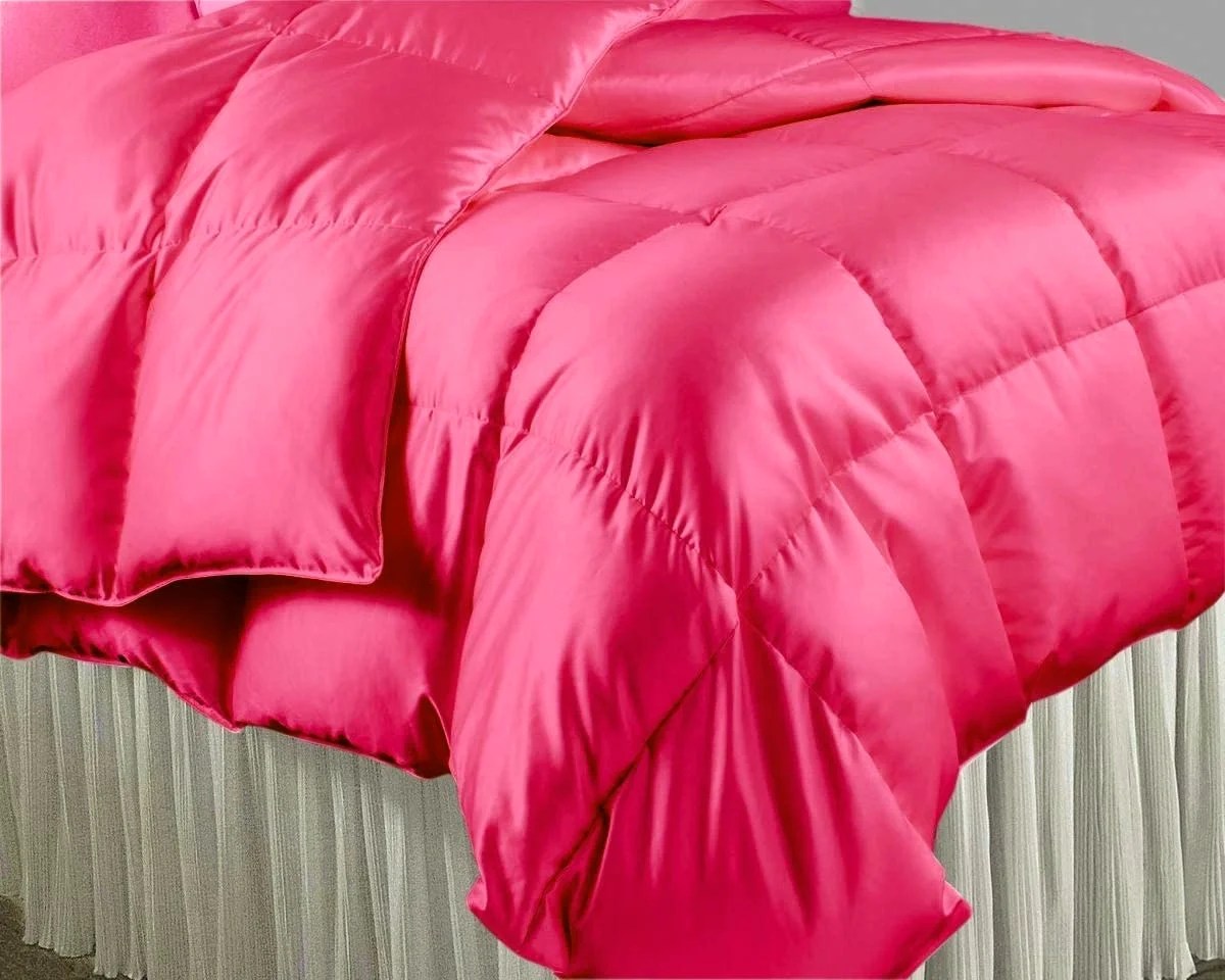 King Comforter Set Satin French Pink 500 GSM Duvet Set King Size