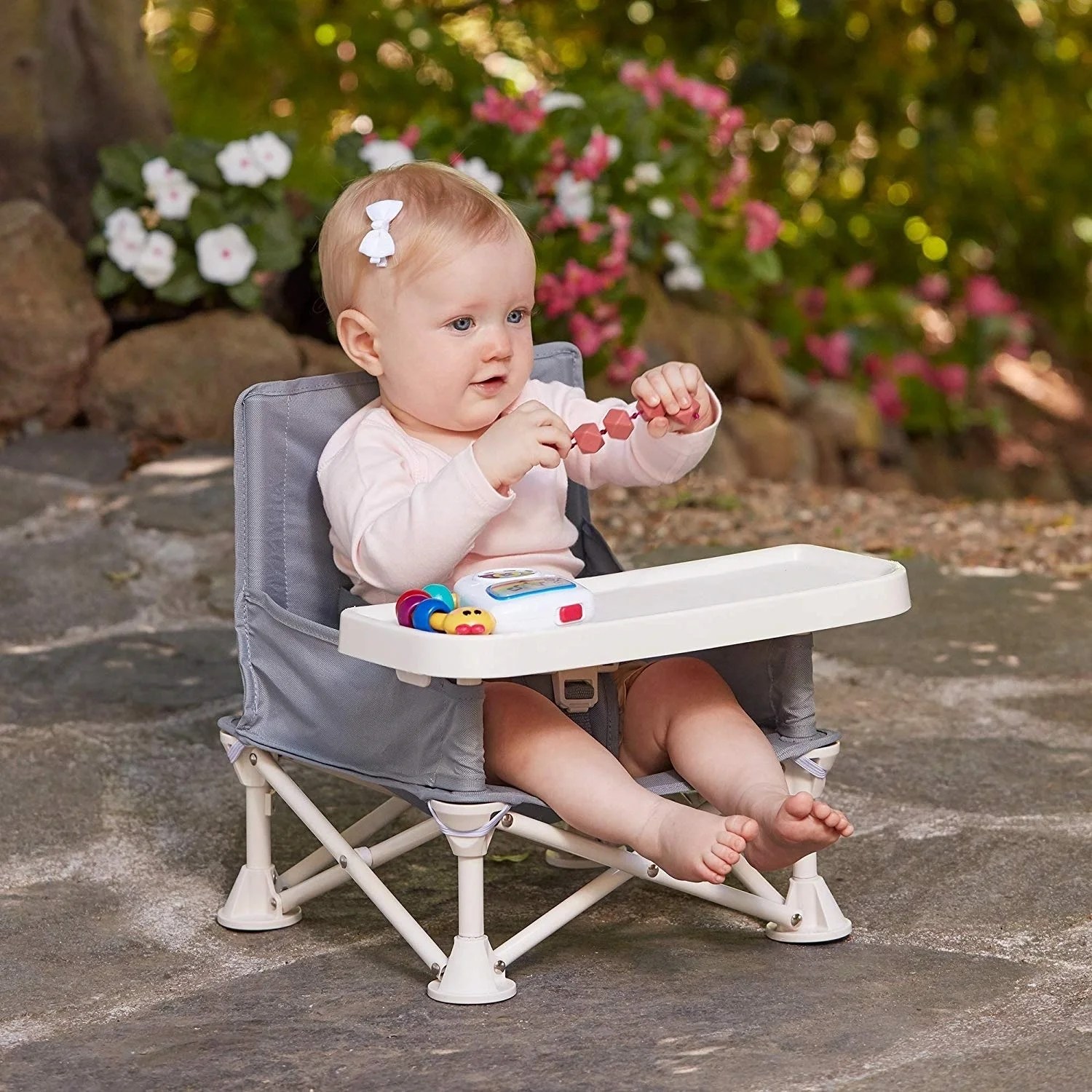 hiccapop Omniboost Travel Booster Seat with Tray for Baby, Folding