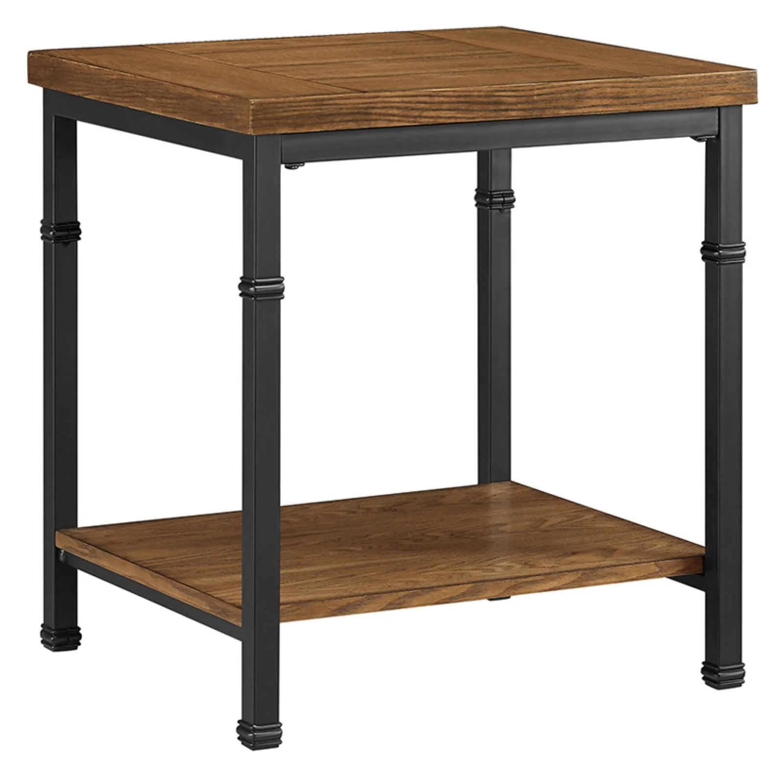 Linon Austin End Table, Black and Ash Veneer, 22 inches Tall Walmart