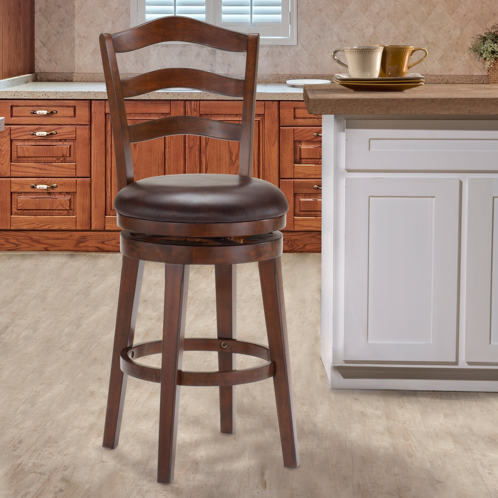Hillsdale Windsor Swivel Counter Height Stool, Cherry