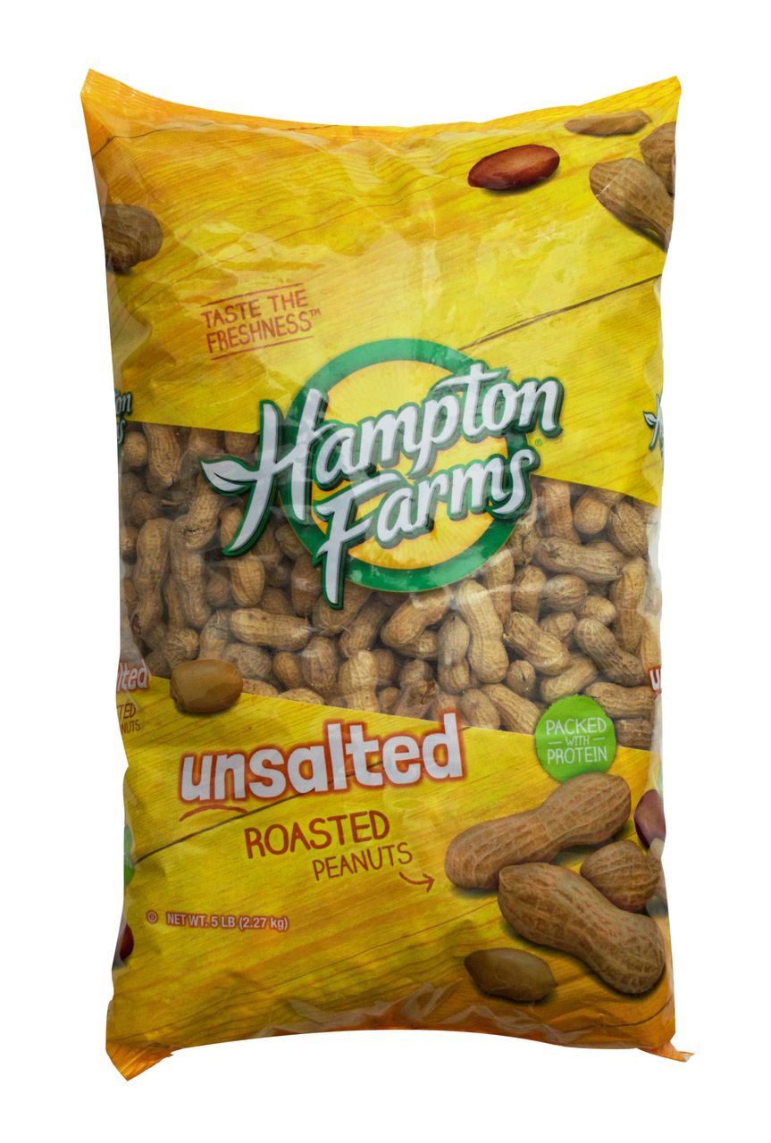 Product of Hampton Farms Unsalted Roasted InShell Peanuts 5 lbs
