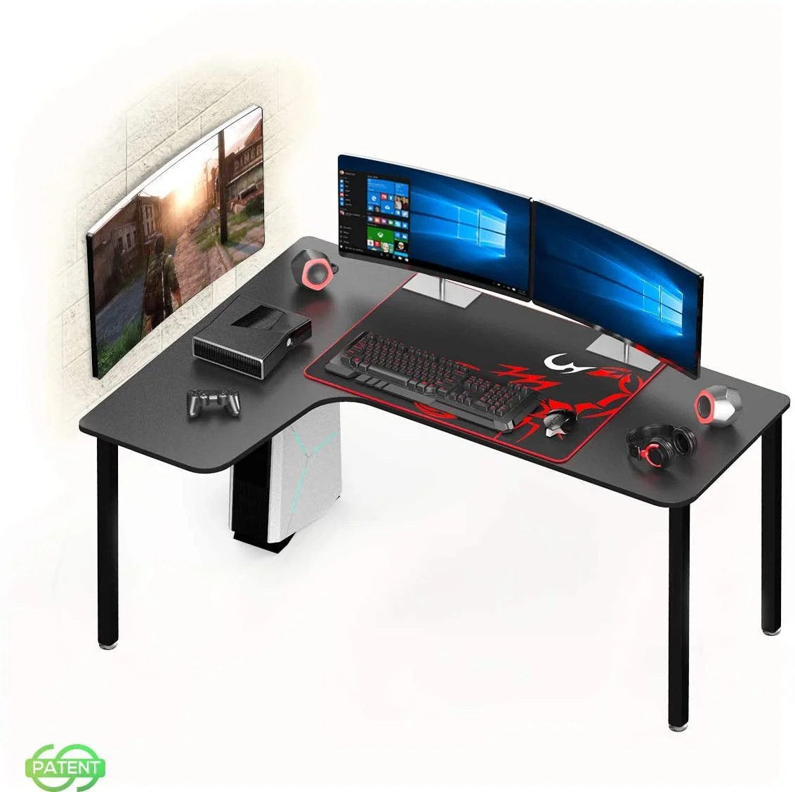 DESIGNA 60 Inch Computer Desk L Shaped with Free Cool DESIGNA 60 Inch Computer Desk L Shaped with Free Cool