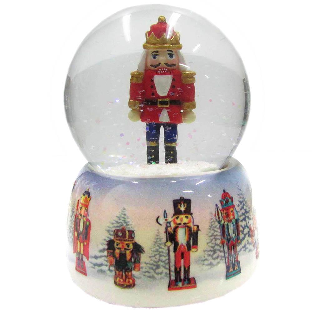 Musical Nutcracker Snow Globe Ceramic (65mm) Great Christmas Gift by