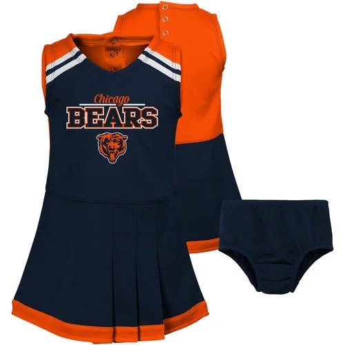 Chicago Bears NFL, Team ,Toddler Cheerleader Outfit, Team Colors