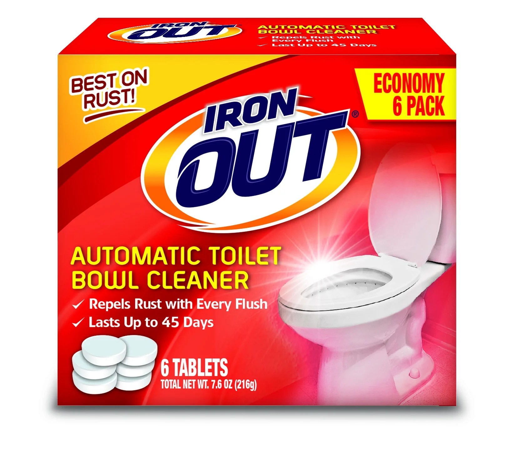 Iron Out Automatic Toilet Bowl Cleaner, 6 Tablets