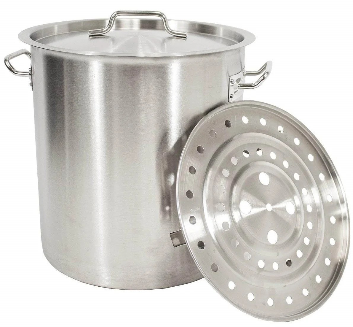 HUGE Stainless Steel Stock Pot with Lid & Steamer(240 Qt., 60 Gal., 32