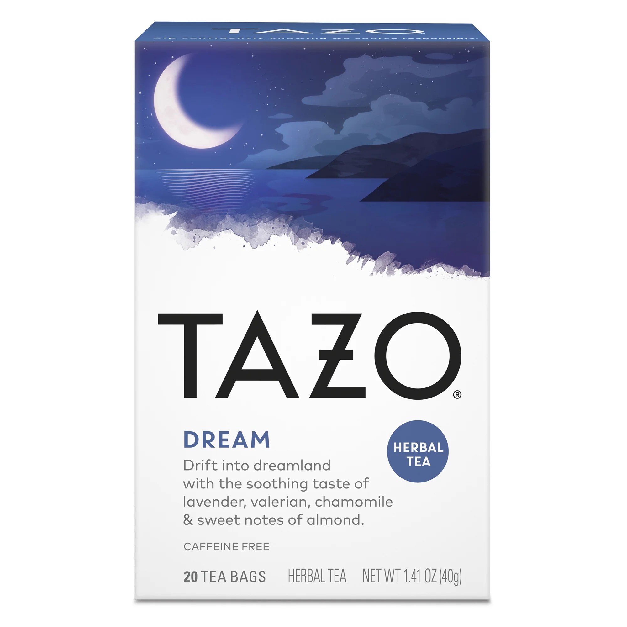 TAZO Dream Herbal Tea, CaffeineFree, Tea Bags 20 Count
