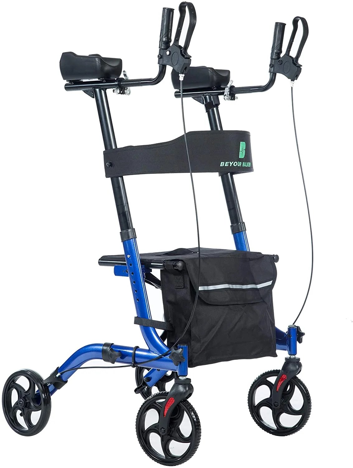 BEYOUR WALKER Lightweight Upright Rollator Walker 8" Front Wheels with