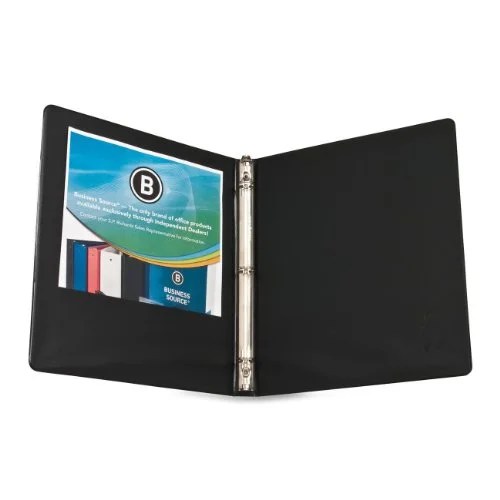 Business Source Round Ring Binder Round Ring Fastener 0.50" Binder