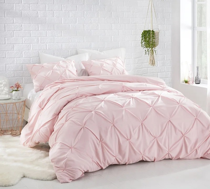 BYB Rose Quartz Pin Tuck Comforter