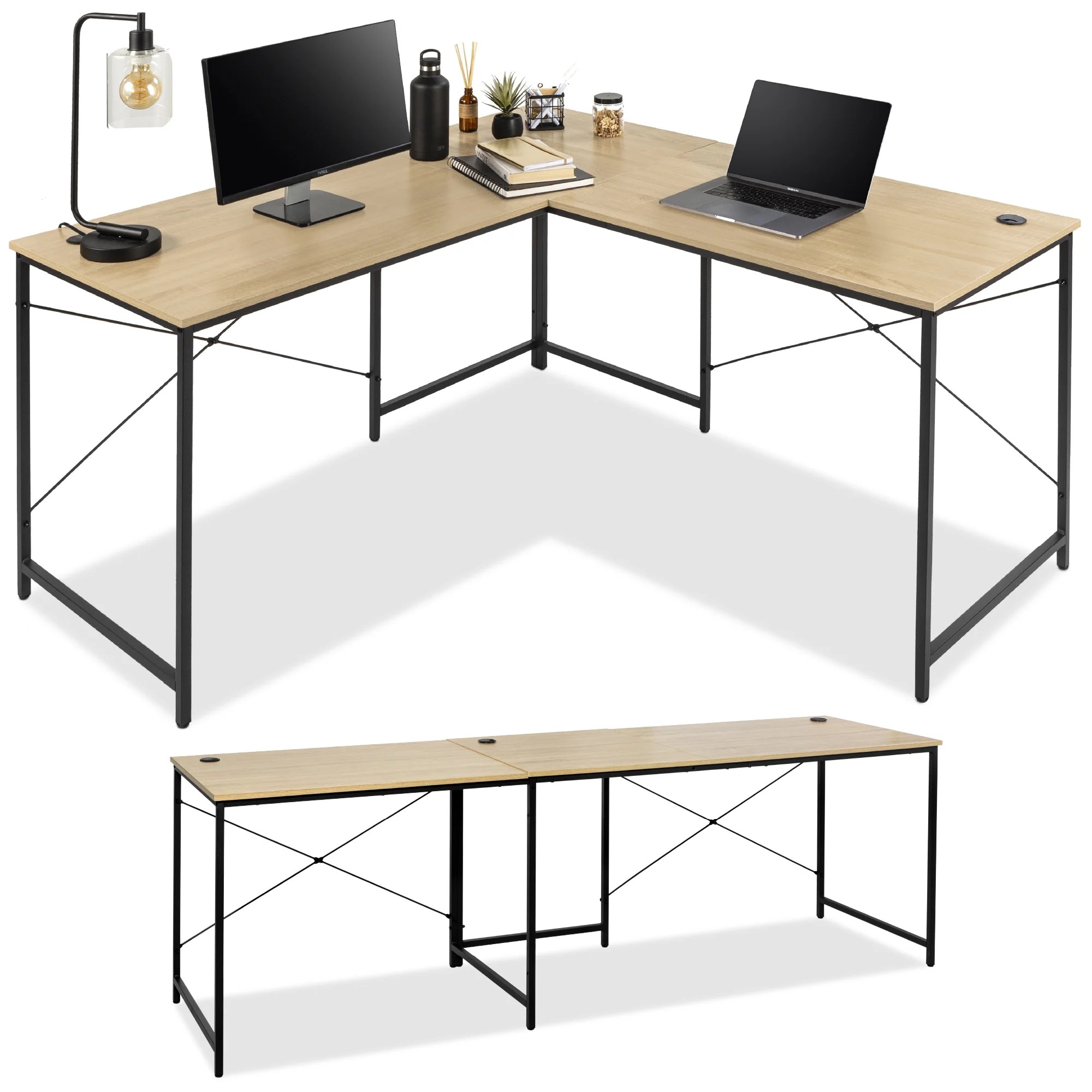 Best Choice Products 94.5in Modular LShaped Desk, Corner Workstation