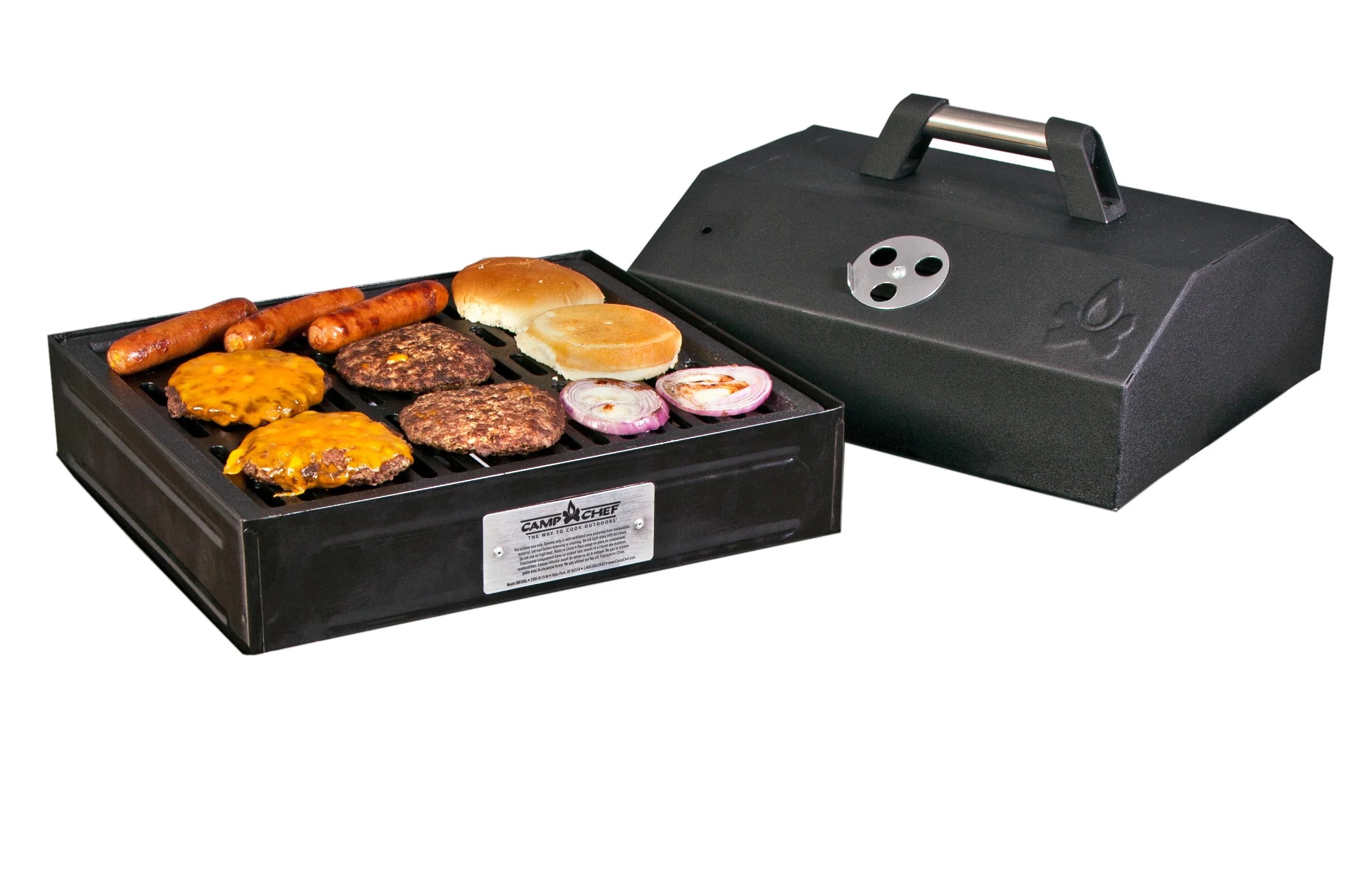 Camp Chef Barbecue Box with Seasoned Cast Iron Grate