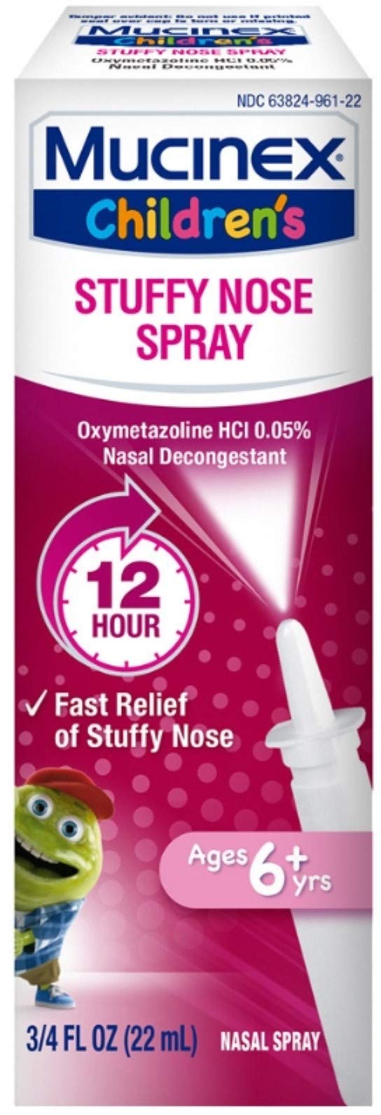 Mucinex Children's Nasal Decongestant Spray for 12 Hour Stuffy Nose