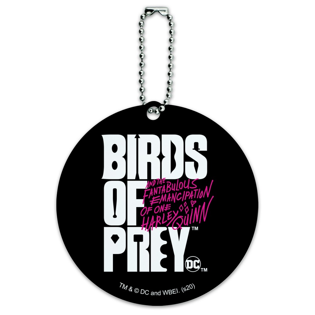 Graphics and More Birds of Prey Movie Logo Round Luggage ID Tag Card
