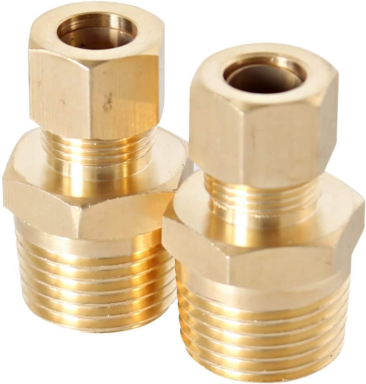 3/8" OD Tube x 3/8 NPT Male Thread Compression Lead Free Brass Fitting