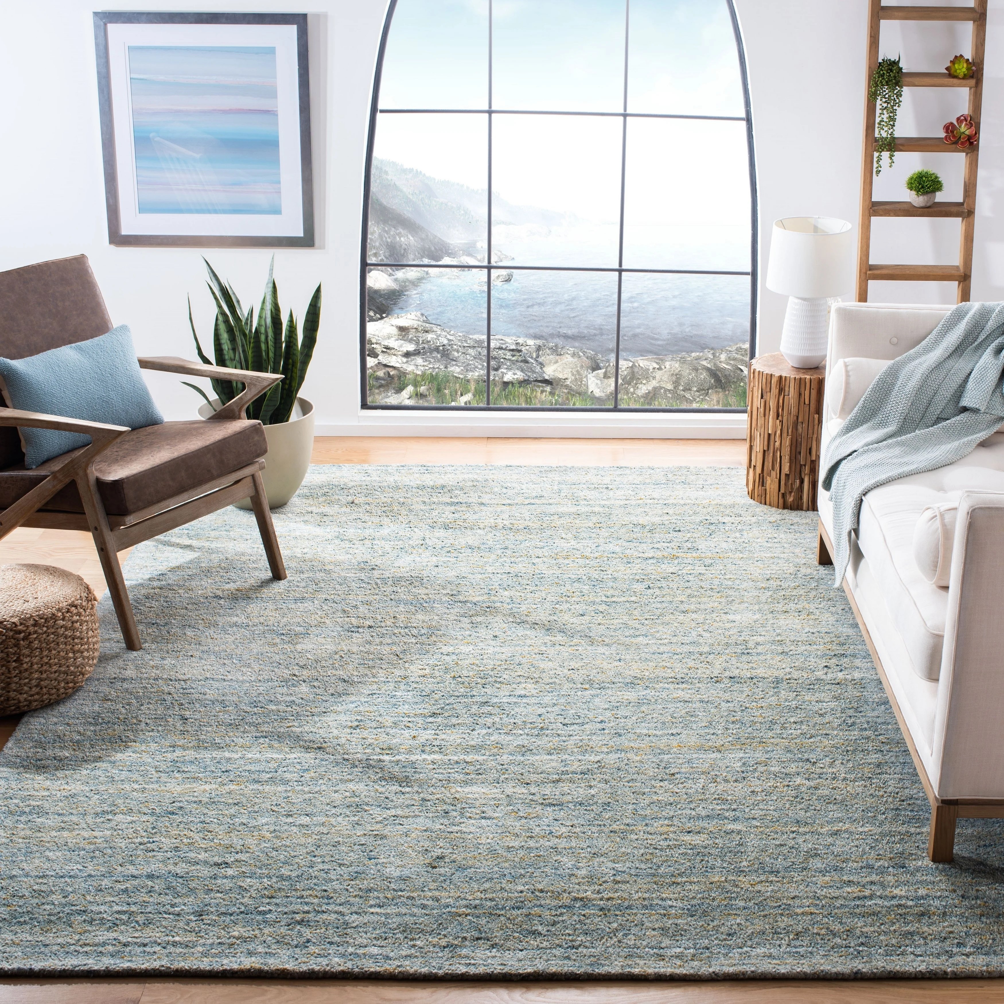 Safavieh Handmade Himalaya Modern & Contemporary Solid Ivory Wool Rug