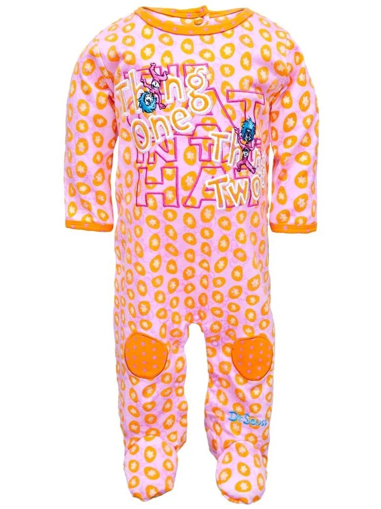 Dr. Seuss Thing One Thing Two Infant Footed Pajamas
