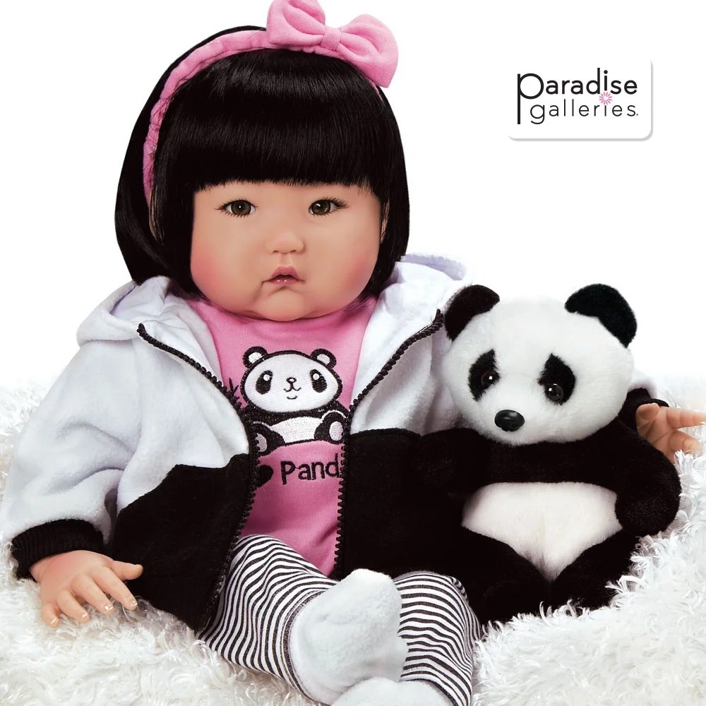 paradise galleries lifelike asian reborn baby doll bamboo, 20 inch chinese girl in gentletouch