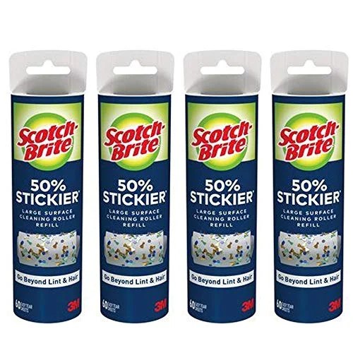 Scotch Brite Wide Lint Roller Refill Large 8" Surface Pet Hair Remover