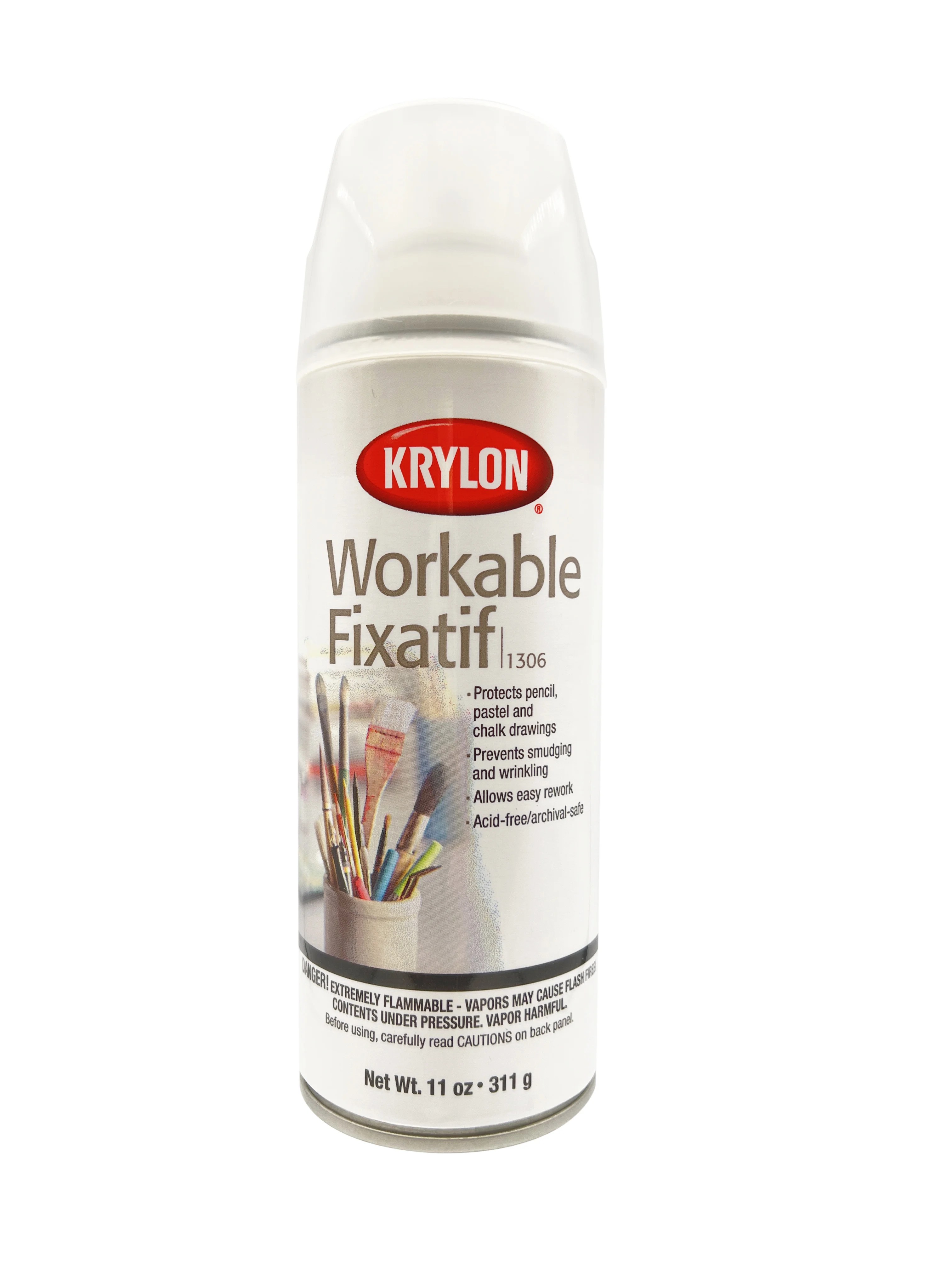 Krylon® Workable Fixatif 11 oz. Aerosol Spray Lasting Protection for Pencil, Pastel and Chalk
