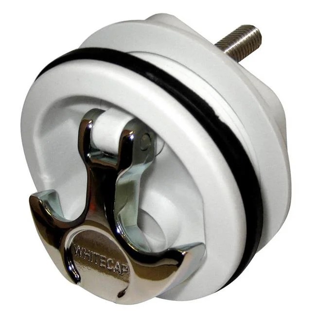 Whitecap S0230WC Chrome THandle Hatch Latch, White