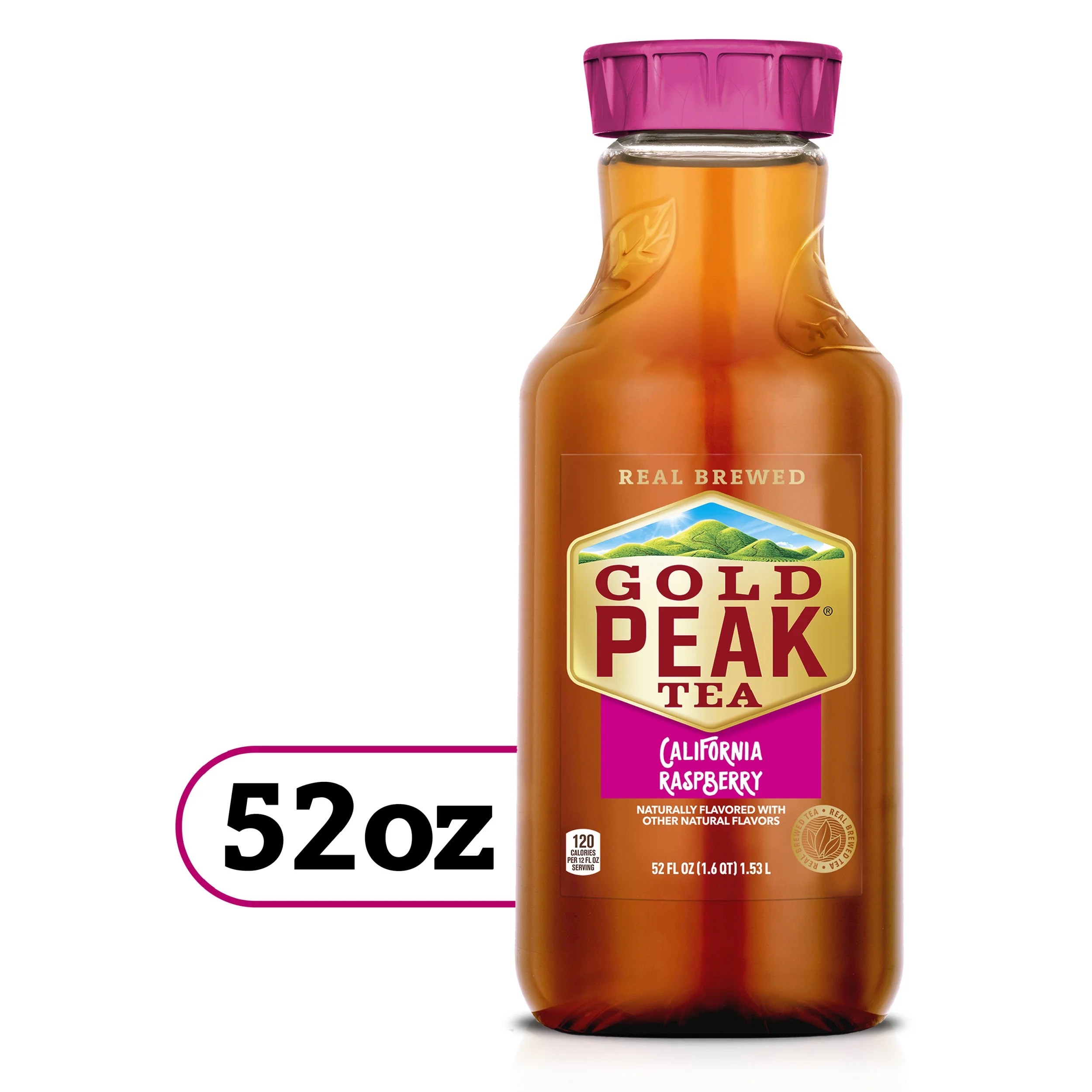 Gold Peak Raspberry Flavored Iced Tea Drink, 52 fl oz
