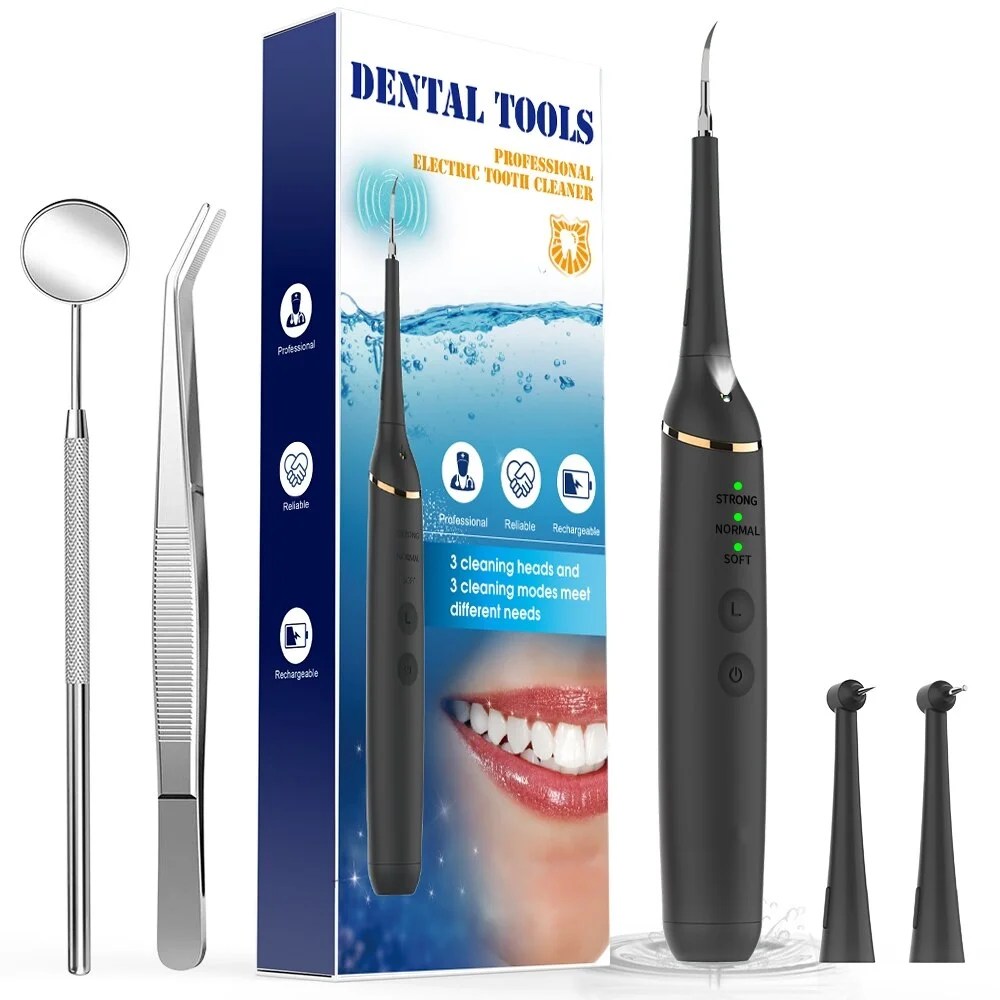 Electric Ultrasonic Dental Calculus Remover Tool Kit, HighFrequency