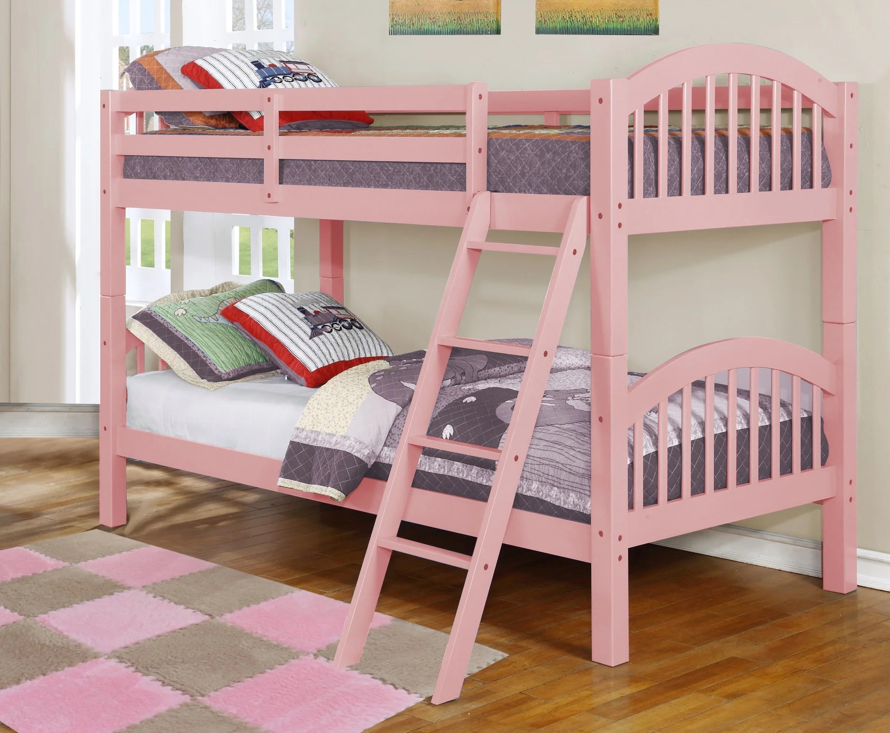 Glenmount Convertible Twin Arched Bunk Bed