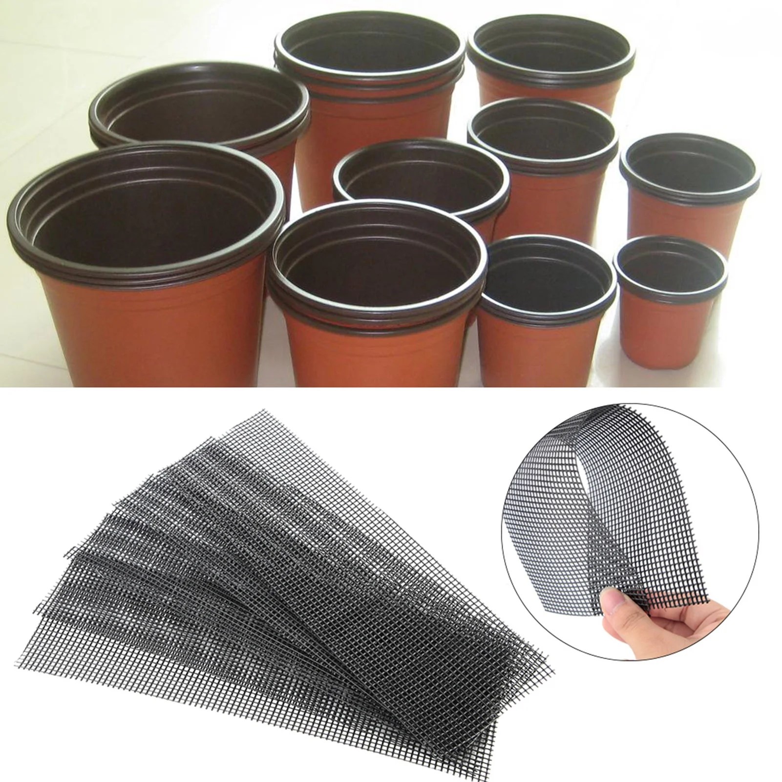Karlge Flower Pot Mat, Flower Pot Mesh,5PCS Gardening Flower Pot Hole