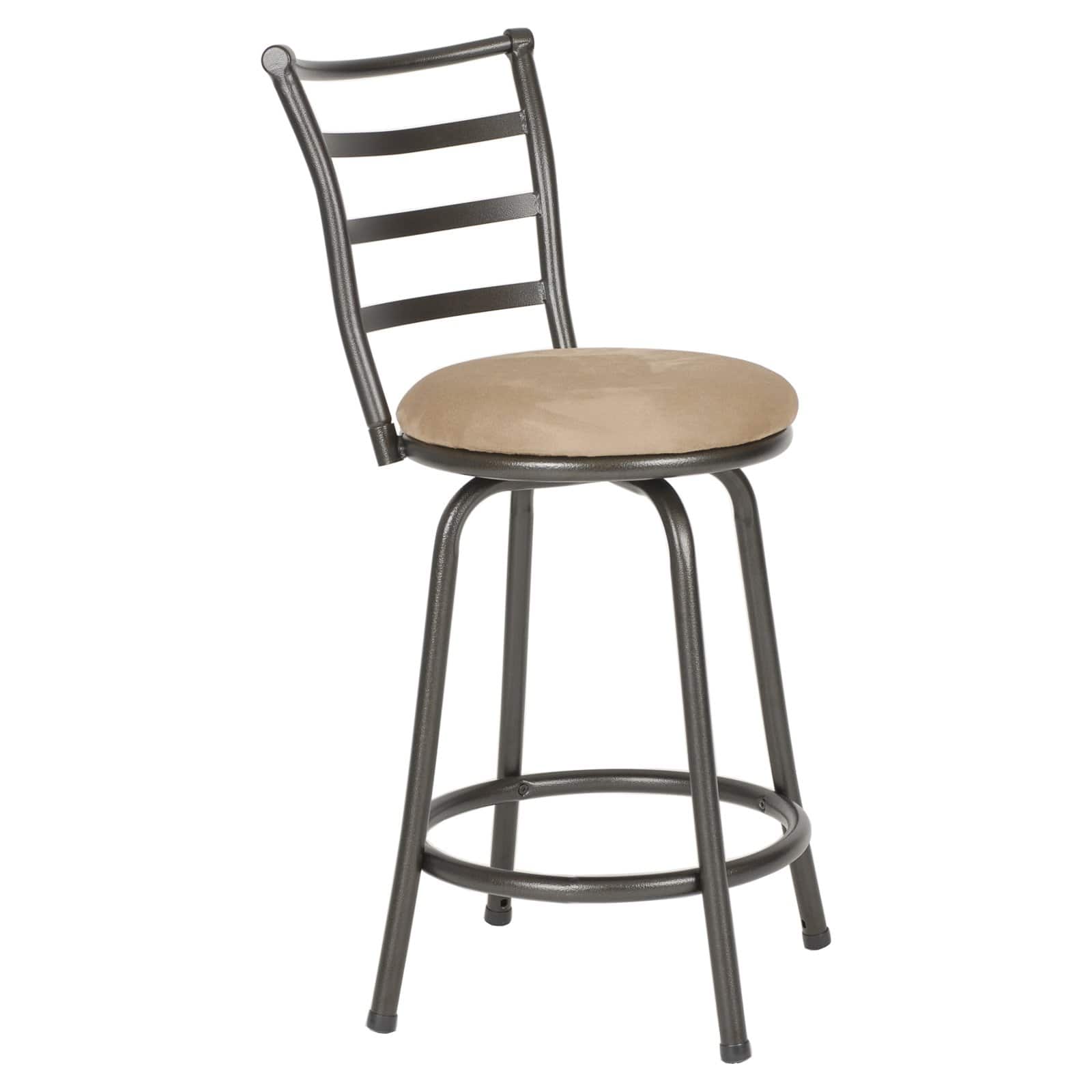 Roundhill Furniture Adjustable Height Bar Stool Round
