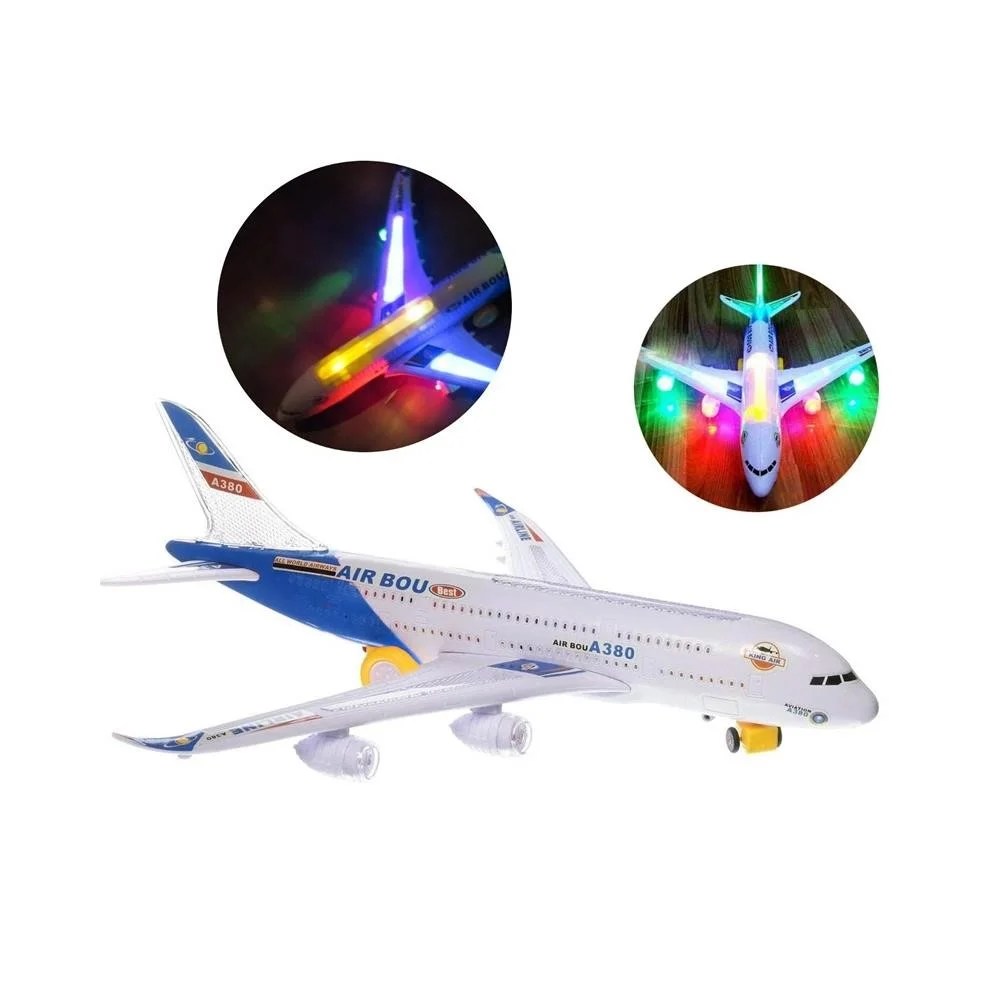 RCtown A380 Airbus Toys RC Airplane with Music Lights Large Electric