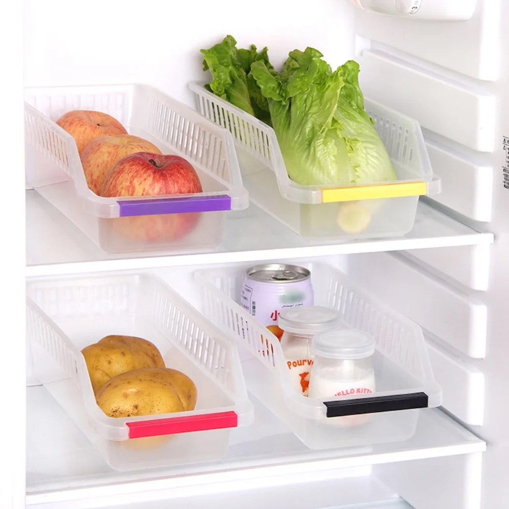 Fridge Storage Plastic Fridge Storage Drawer Basket Freezer Container