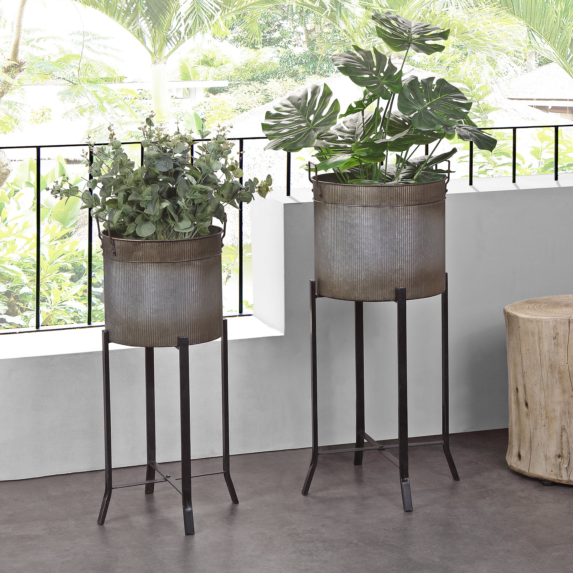 FirsTime & Co.® Farmhouse Trough Outdoor Planter 2Piece