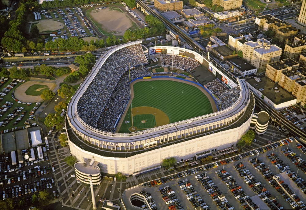 Aerial view of a baseball stadium Yankee Stadium New York City New York