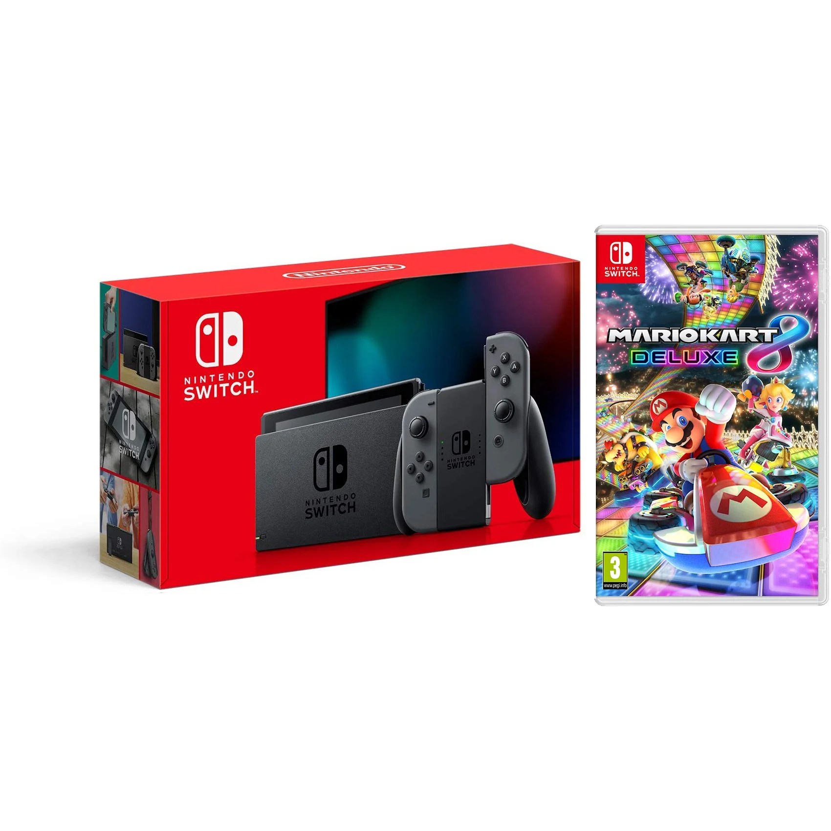 New Nintendo Switch 32GB Console Gray JoyCon New Version with