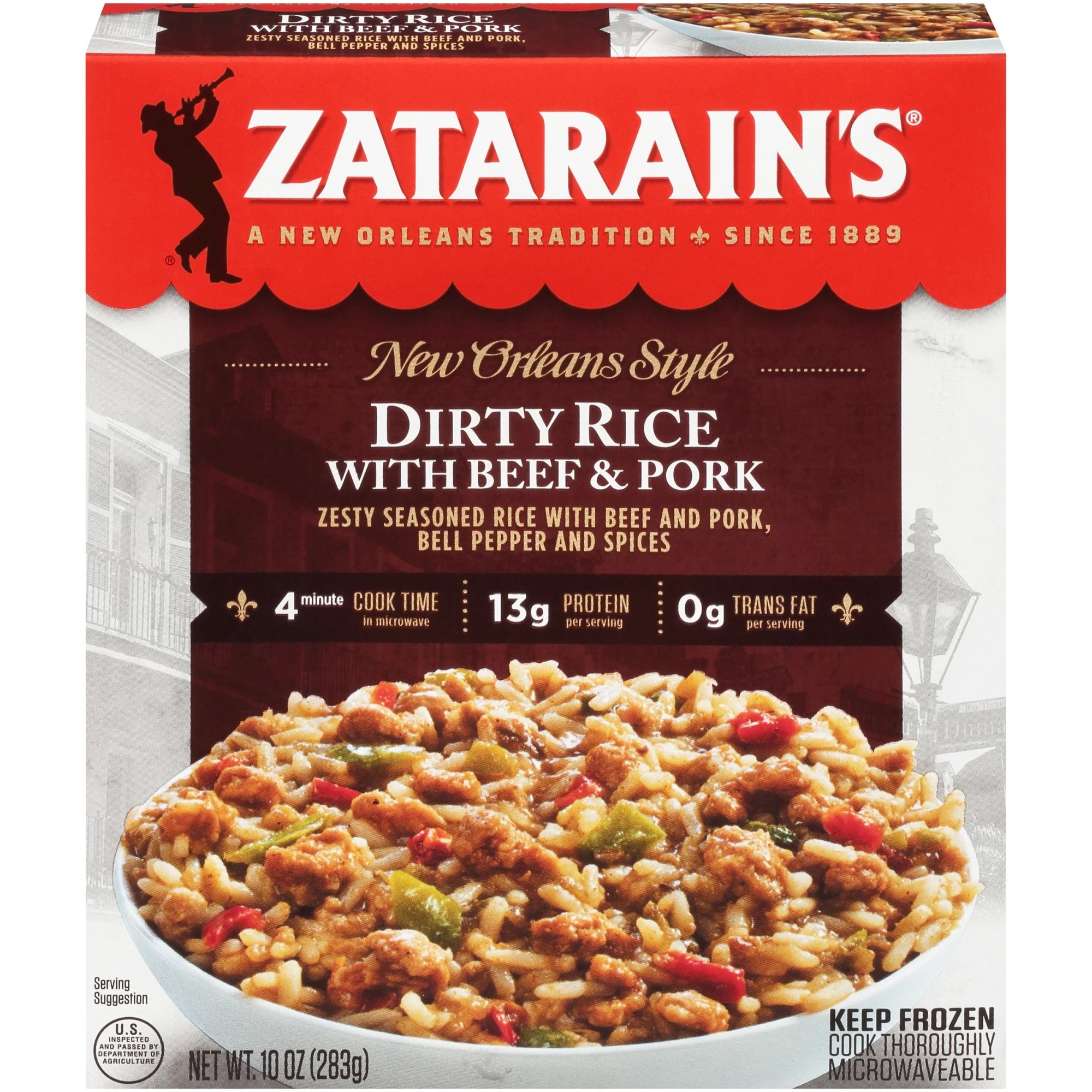 Zatarain's Frozen Dirty Rice With Beef And Pork, 10 oz
