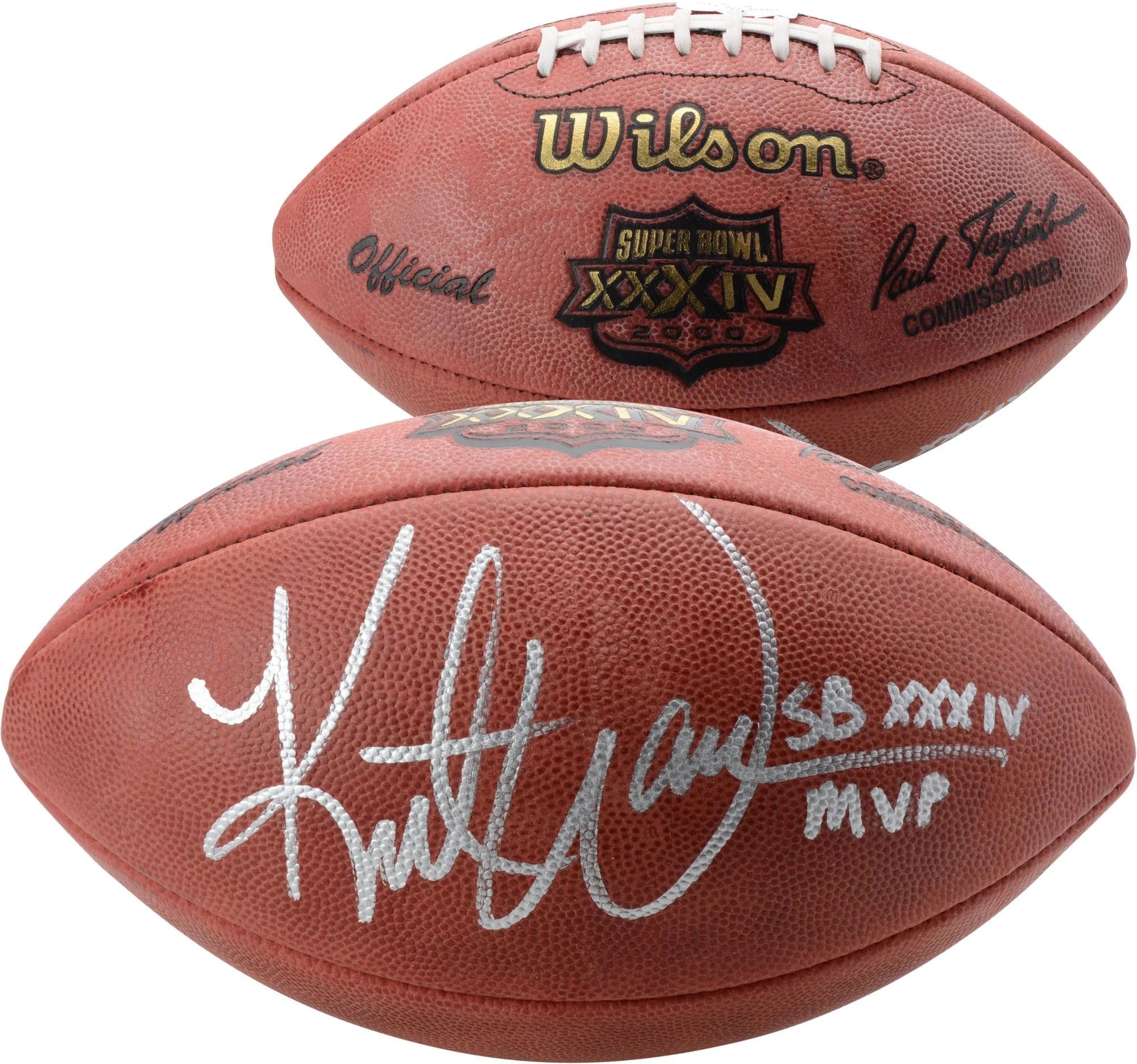 Kurt Warner St. Louis Rams Autographed Super Bowl XXXIV