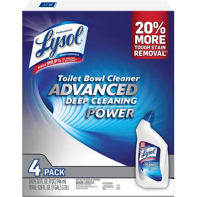 Lysol Advanced Toilet Bowl Cleaner, 32 oz, 4 ct