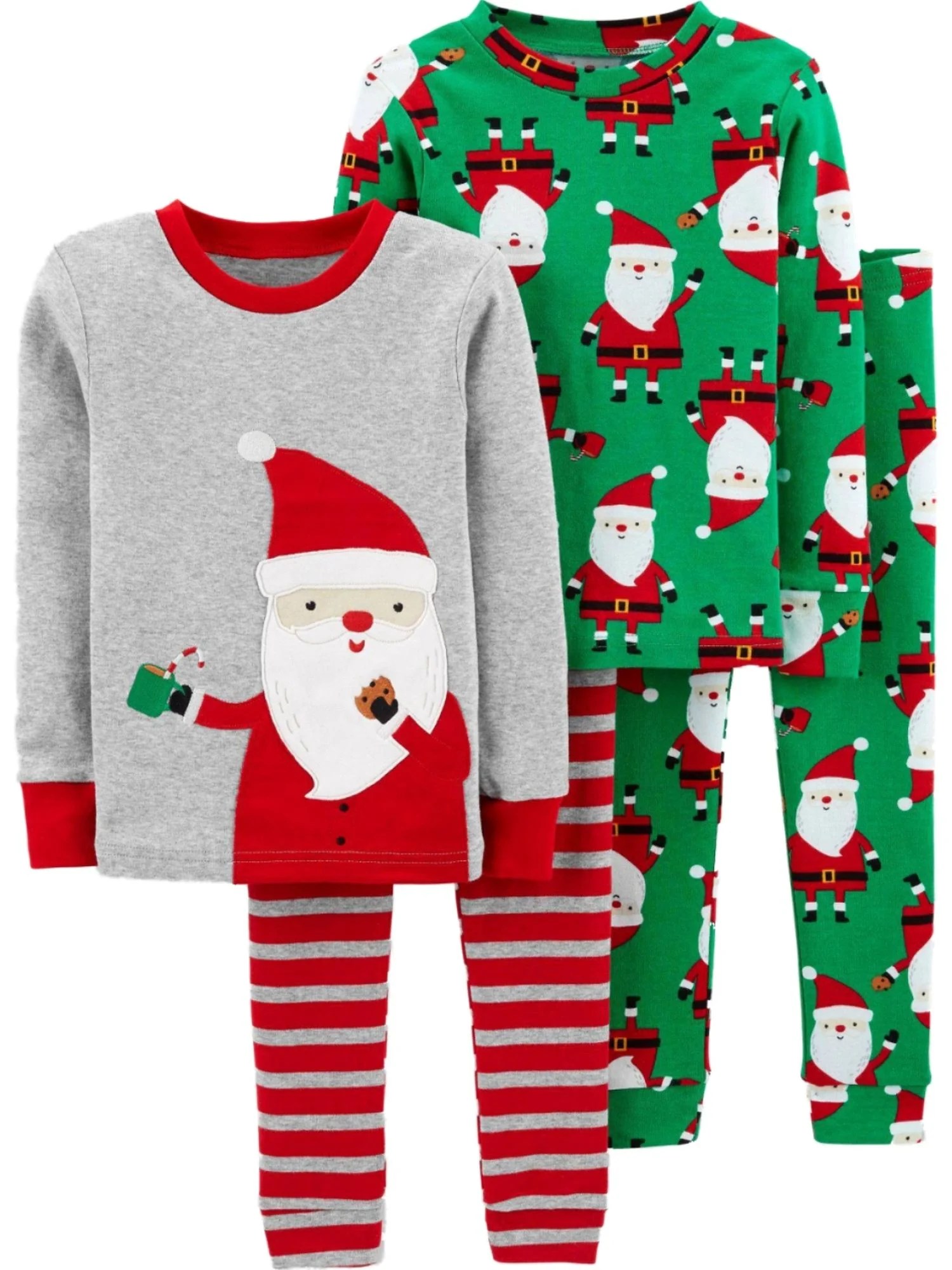 Carter's Carters Infant & Toddler Boys Gray Santa Milk