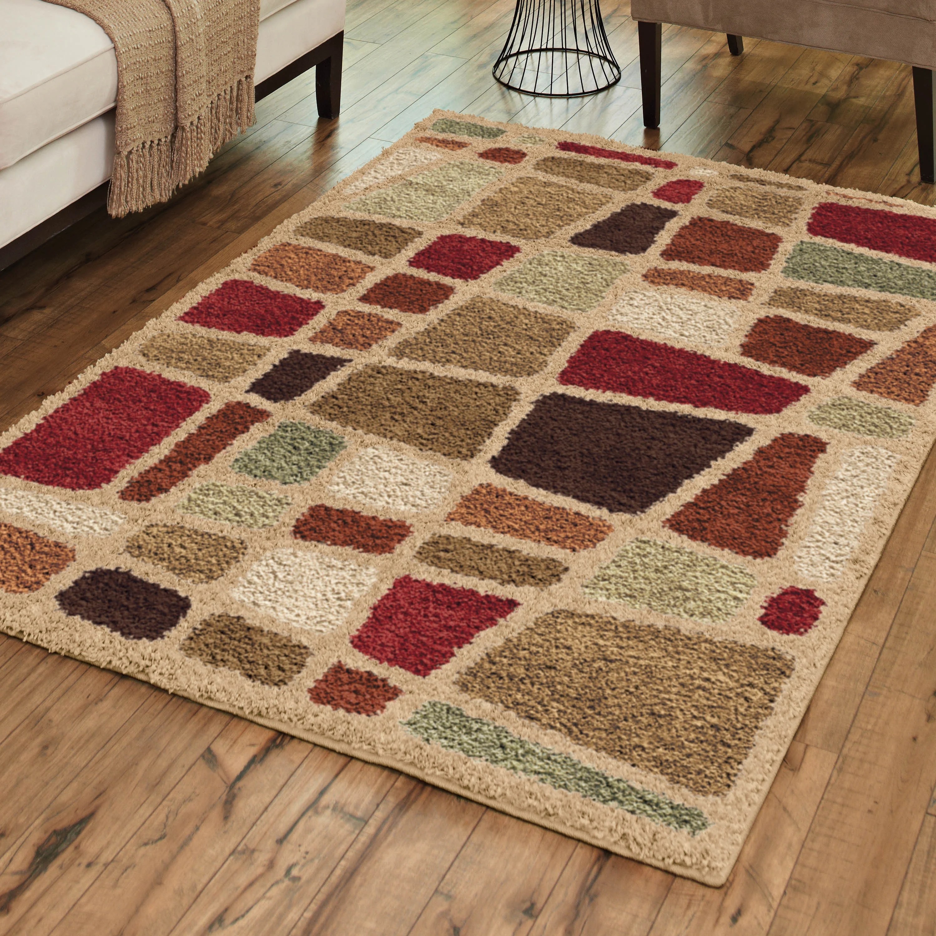 Orian Rugs Geometric Streetfair Modern Area Rug, Beige