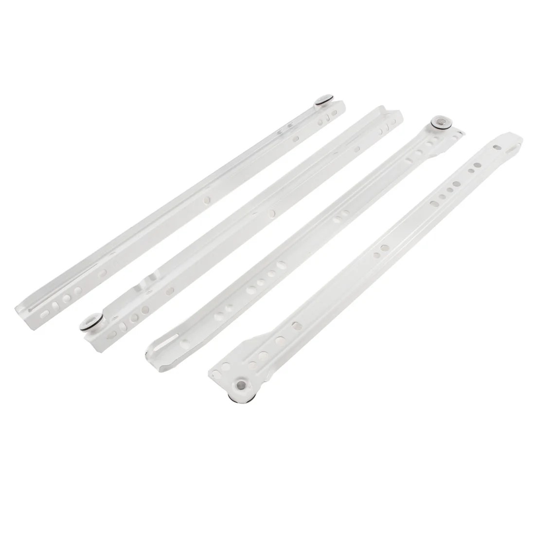 Uxcell White Metal Computer Desk Drawer Slides Pair 14" with Screws