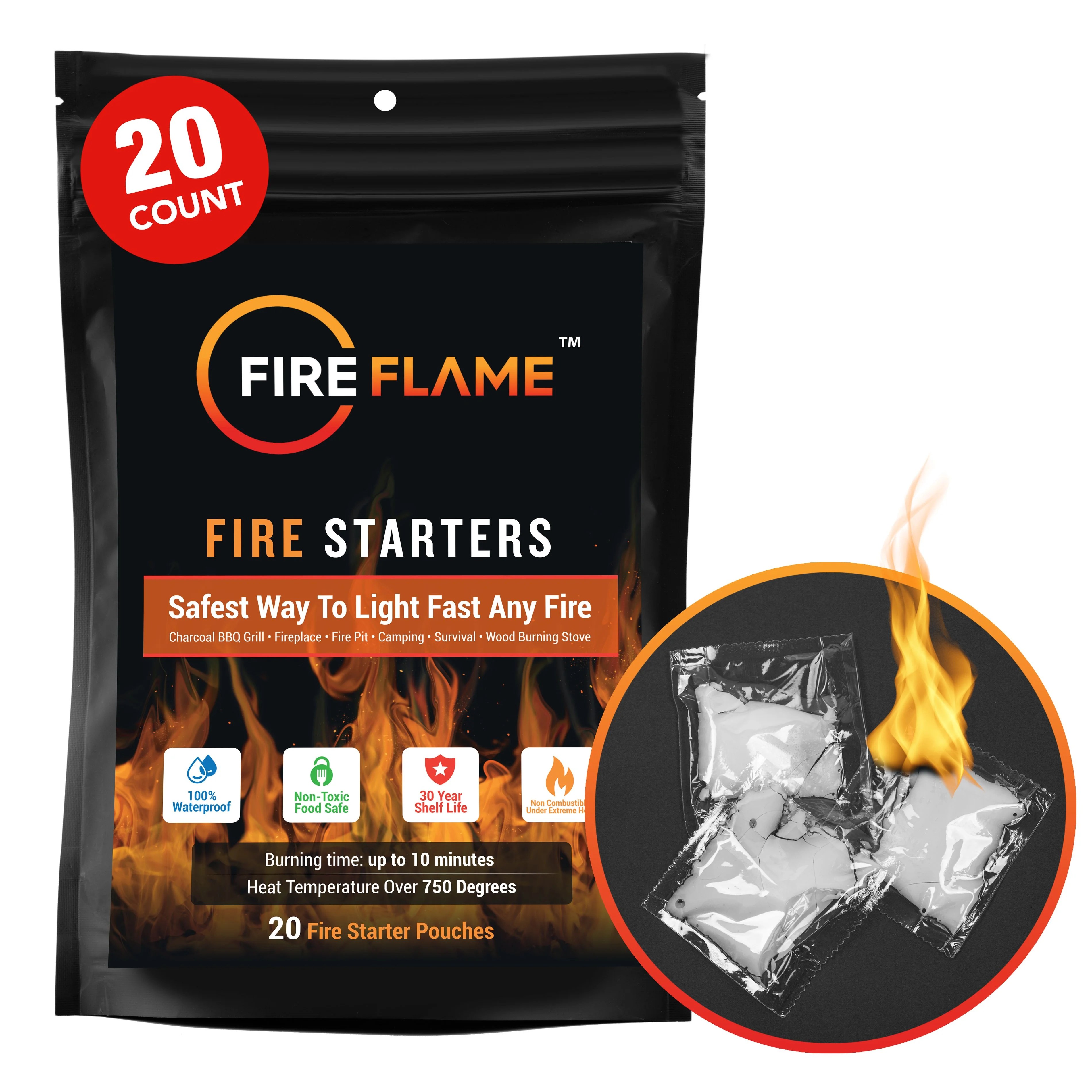 The burn time and waterproofness rating in the key features section of each review are based. Web  this fire pit tools item by tripeakgoods has 12 favorites from etsy shoppers. FireFlame Quick Instant Fire Starter 100 Waterproof AllPurpose