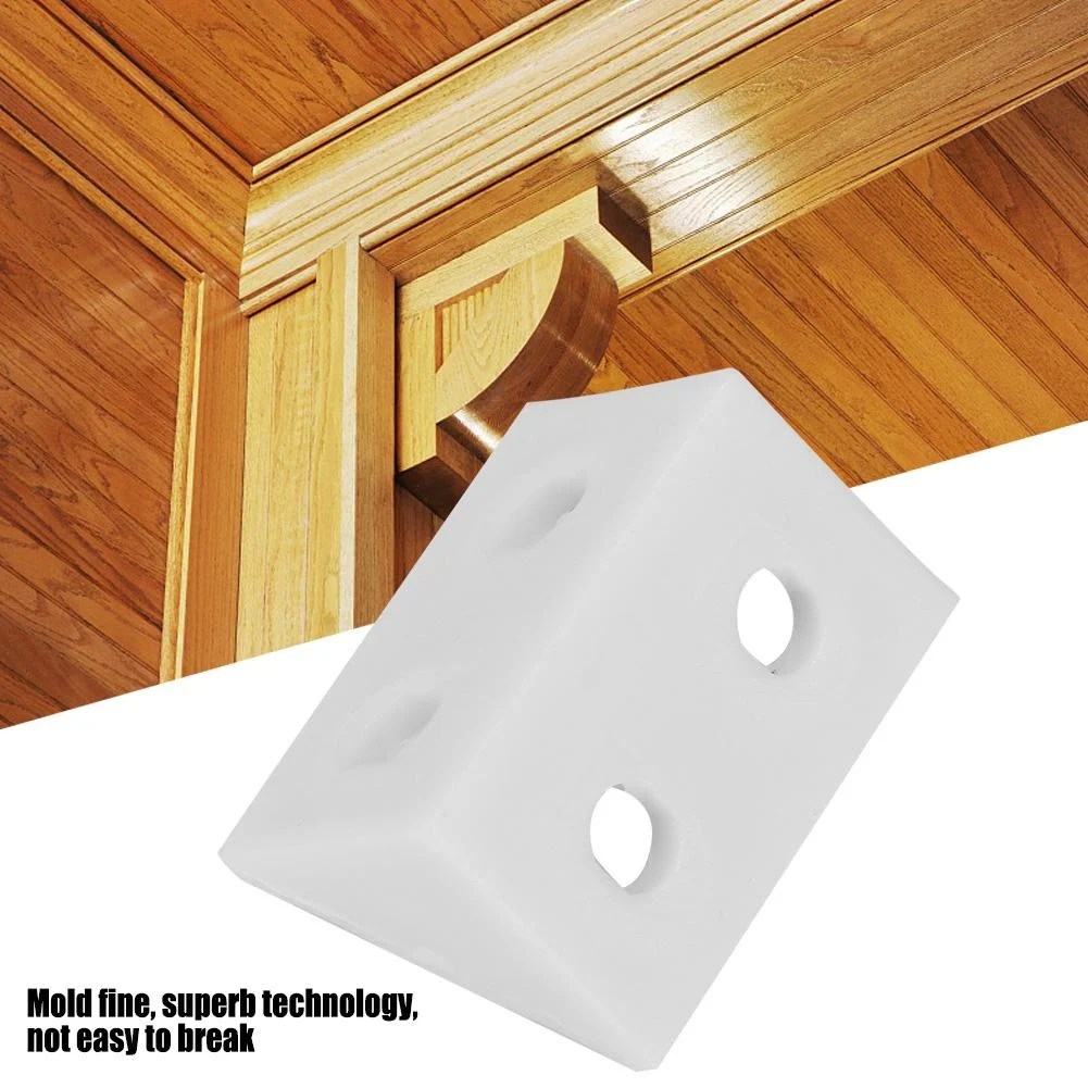 YLSHRF Plastic Bracket,50pcs Plastic Right Angle Corner Gusset Brace