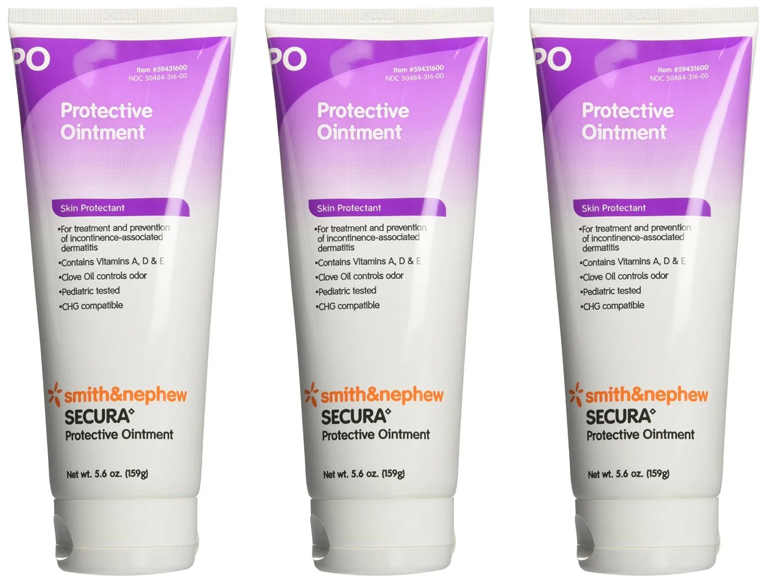 Secura Protective Ointment Skin Protectant 5.6 oz Tube Pack of 3