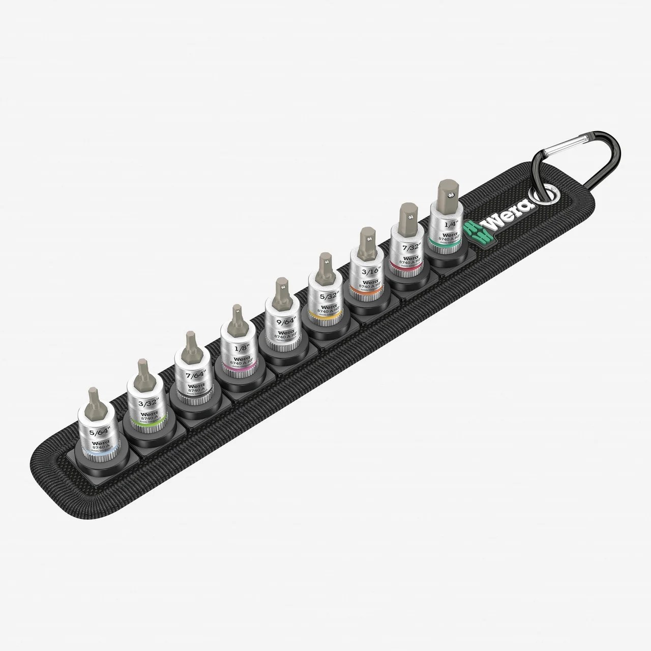 Wera 003884 Belt A Zyklop InHexPlus Bit Socket Set, 1/4" Drive, 9