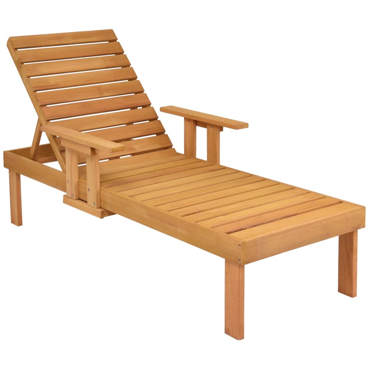 Gymax Patio Chaise Sun Lounger Outdoor Garden Side Tray Gymax Patio Chaise Sun Lounger Outdoor Garden Side Tray