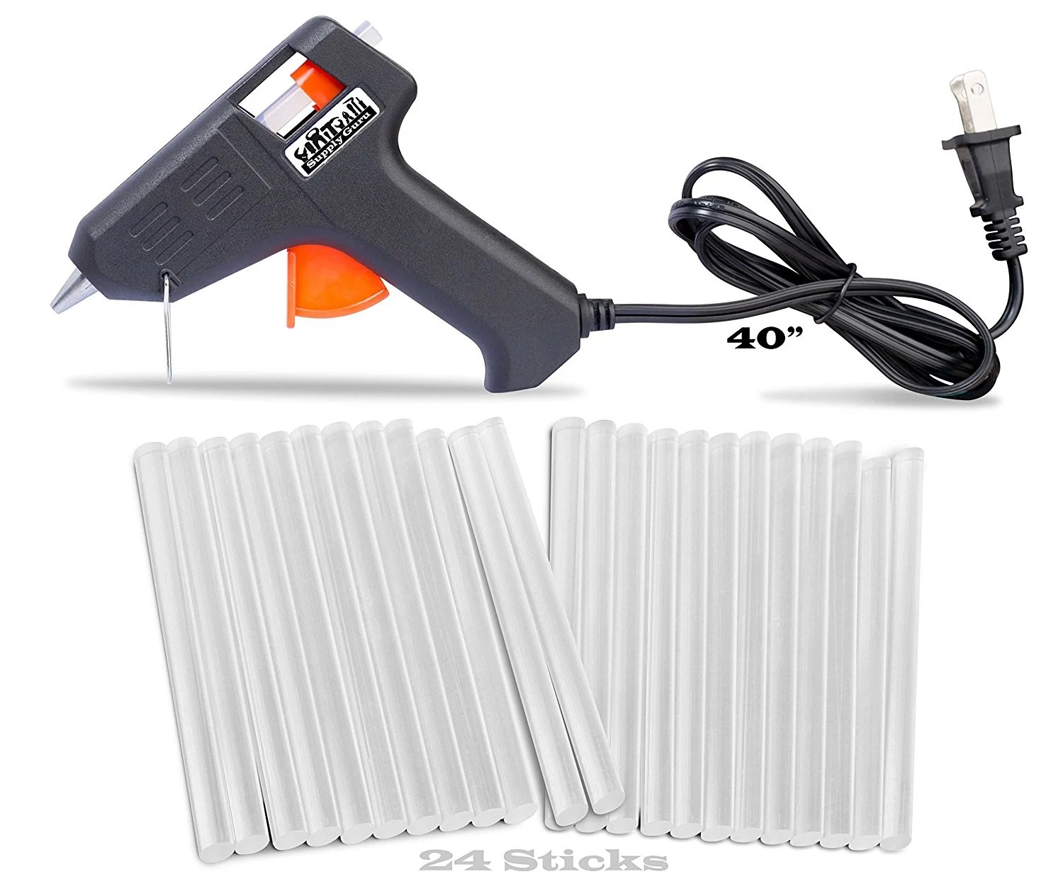 Glue Gun With Glue Sticks 24 Pieces, Mini Hot Melt Glue Sticks, 4