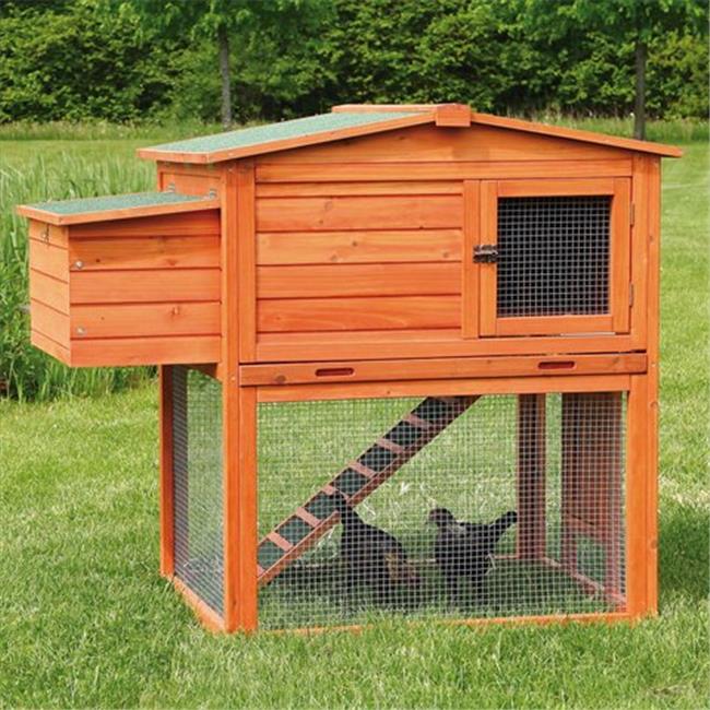 2Story Chicken Coop With Outdoor Run Glazed Pine